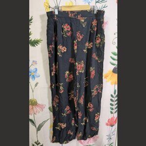 Ciel Bleu Wide-leg floral pants